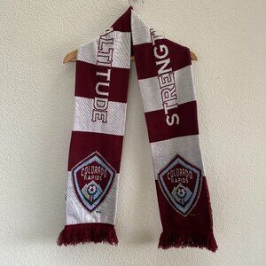 Colorado Rapids Soccer MLS Strength At Altitude Ruffneck Scarves Scarf OS Fringe